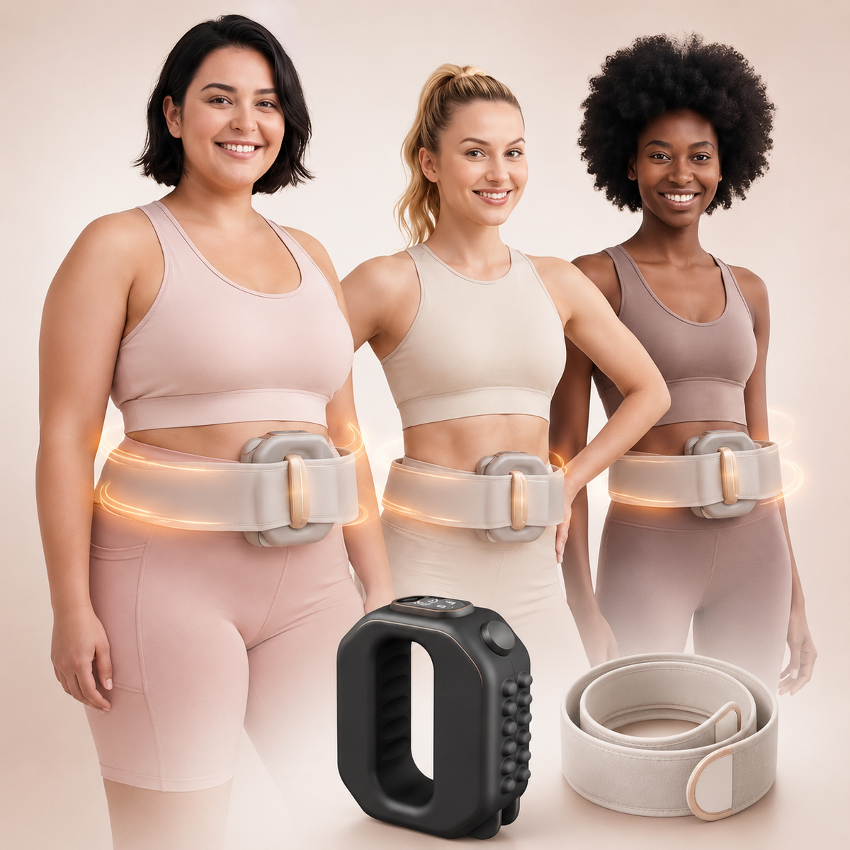 GlamEase VibeSculpt cordless hands-free vibration body wrap